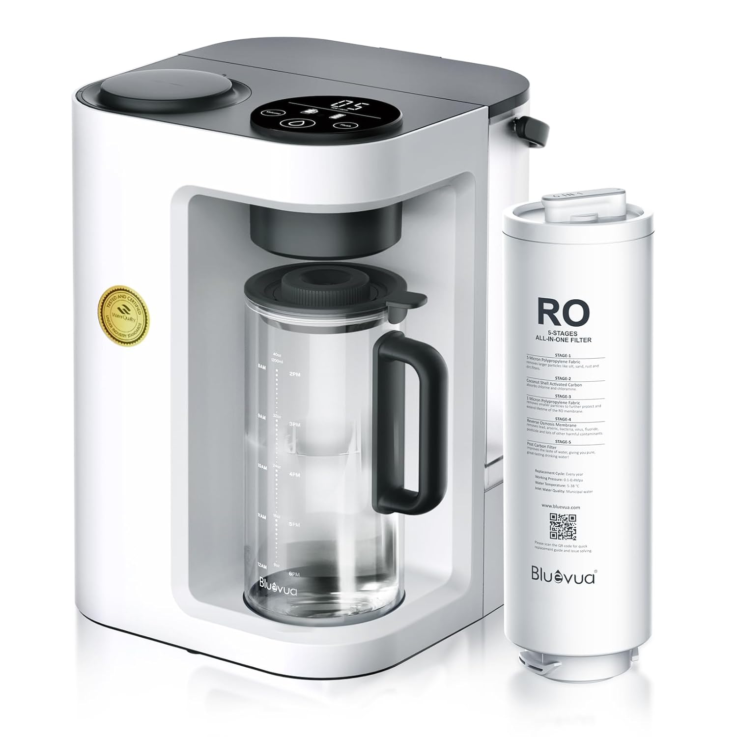 Bluevua RO100ROPOT-LITE Countertop Reverse Osmosis System