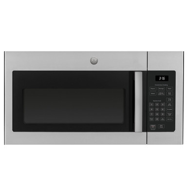 GE JVM3160RFSS 30-inch over-the-range microwave in stainless steel with 300 CFM vent